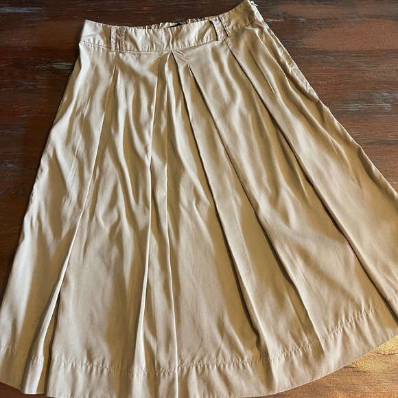 ZARA Basic Women's Modal Pleated Knee Lenght Skirt Size Medium - Picture 2 of 11